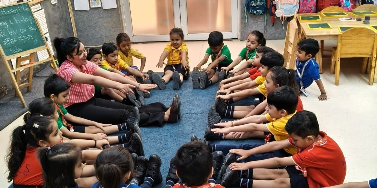 Circle time, stretching into the day together.